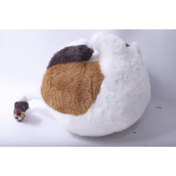 Kamar, Rare, Prototype, Sample, OOAK, handmade, White-Brown Fat Plush Cat, - Picture 3 of 4